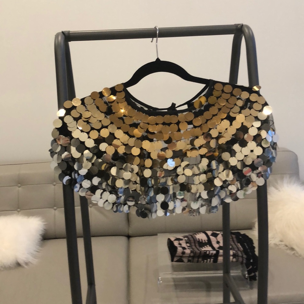 Sequin cape